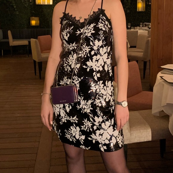 MICHAEL Michael Kors Floral Sequined Slip Dress - Picture 2 of 3